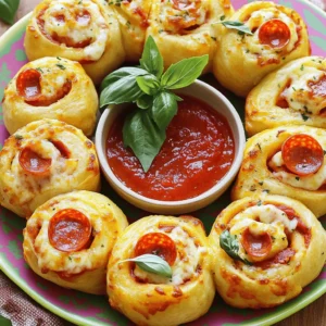 Making pepperoni pizza rolls is fun and easy. Gather your ingredients, and you’re set! - 1 package (13.8 oz) refrigerated pizza dough - 1 cup pepperoni slices - 1 cup shredded mozzarella cheese - 1/4 cup grated Parmesan cheese - 1 tablespoon Italian seasoning - 1/2 teaspoon garlic powder - 1 egg, beaten (for egg wash) - 2 tablespoons marinara sauce (for dipping) - Olive oil for brushing This list gives you everything you need to create these tasty rolls. The base is pizza dough, which holds all the flavor. Then, you add pepperoni and cheese, making each bite delicious. The seasonings add a nice touch. Don't forget the marinara sauce for dipping! It's a great way to enjoy these rolls. First, preheat your oven to 400°F (200°C). This helps the rolls bake evenly. While the oven heats, line a baking sheet with parchment paper. This keeps the rolls from sticking and makes cleanup easy. Next, take your refrigerated pizza dough and place it on a floured surface. Use a rolling pin to flatten the dough. Aim for a rectangle about 1/4 inch thick. Make sure the thickness is even. This helps the rolls cook well. Now, spread the shredded mozzarella and grated Parmesan cheese over the dough. Be sure to cover as much area as possible. Lay the pepperoni slices in a single layer on top. Leave a half-inch border around the edges. This keeps the filling inside when you roll it. Start rolling the dough from one of the shorter edges. Roll it away from you tightly, like a log. Pinch the edges to seal in the filling. Then, take a sharp knife and slice the rolled dough into 1-inch thick pieces. Place these slices cut side up on your baking sheet. To give the rolls a nice finish, brush the tops with the beaten egg. Add a little olive oil on each one for extra flavor. Place the baking sheet in the oven and bake for 12-15 minutes. Look for a golden brown color. Once baked, let them cool for a few minutes. Serve your rolls with marinara sauce for dipping. For the full recipe, check above. Rolling dough is simple, but a few tips help. First, keep your surface lightly floured. This step keeps the dough from sticking. When you roll, start in the center and move outwards. This method helps you form a nice rectangle. Aim for about 1/4 inch thick. Even thickness is key for cooking. To bake evenly, space your rolls apart on the baking sheet. This allows hot air to circulate around each roll. Make sure not to crowd them. If they are too close, they may stick together. Use parchment paper on your baking sheet. This prevents sticking and helps with cleanup. For that perfect golden color, brush the tops with egg wash. The egg gives a nice shine and rich color. A little olive oil adds flavor and helps with browning. After baking, look for a warm golden brown color. This indicates they are ready to eat. Enjoy them hot with marinara sauce for dipping. {{image_4}} You can make these pizza rolls without meat. Just swap pepperoni for your favorite veggies. Try using bell peppers, mushrooms, or spinach. Add some sliced olives for a briny touch. Mix in extra cheese for a rich flavor. This way, you keep the fun while making it meat-free. If you love cheese, this twist is for you. Use a mix of cheeses like provolone, cheddar, and gouda. Layer them inside the dough with mozzarella. This will create a gooey and cheesy center that melts in your mouth. You can also sprinkle some herbs for extra taste. For a kick, try adding jalapeños or crushed red pepper flakes. Mix these spicy elements with the pepperoni. It will give the rolls a nice heat that balances the cheese. Serve with ranch dressing to cool down the spice. This variation is perfect for those who love bold flavors. Try these variations to make your pepperoni pizza rolls unique and exciting! For the full recipe, check the link above. To keep your pizza rolls fresh, store them in an airtight container. This helps prevent drying out. Place a paper towel in the container to absorb any moisture. This keeps the rolls soft and tasty. You can store them in the fridge for up to three days. Just remember to cool them completely before storing. When it's time to enjoy your leftovers, reheating is easy. Preheat your oven to 350°F (175°C). Place the pizza rolls on a baking sheet. Heat them for about 10-12 minutes. This method keeps them crispy. You can also use a microwave. Heat them for 30 seconds, then check. If they need more time, heat in 15-second bursts until warm. If you want to save some rolls for later, freezing works great. Allow the baked rolls to cool completely. Then, place them in a single layer on a baking sheet. Freeze them for about 1 hour. Once frozen, transfer them to a freezer bag. This method helps prevent sticking. You can freeze the rolls for up to three months. When you're ready to eat, bake them straight from the freezer at 350°F (175°C) for about 15-20 minutes. Enjoy your tasty snack anytime! Yes, you can use homemade pizza dough. Just make sure it’s rolled out to the same size. You want it about 1/4 inch thick. Homemade dough may add a fresh taste and texture to your rolls. It also allows you to control the ingredients. Marinara sauce is a classic choice. It adds a rich tomato flavor. You can also try ranch dressing for a creamy dip. If you like heat, buffalo sauce works great too. Experiment with your favorite sauces for a fun twist. Pizza rolls last about 3-4 days in the fridge. Store them in an airtight container. They may lose some crispness, but they will still taste good. Reheat them in the oven for the best results. Yes, you can make these ahead of time. Prepare them and store them in the fridge before baking. You can also freeze the rolls before baking. Just remember to thaw them before cooking. This way, you can enjoy fresh pizza rolls anytime! Pepperoni pizza rolls are easy to make with just a few ingredients. We covered the full recipe, tips for baking, and fun variations. You can store or freeze leftovers for later. These rolls are great for snacks or parties. Get creative with your own flavors too! Try different cheeses or spices. Always remember to bake until golden. Now you have everything you need for a fun and tasty treat! Enjoy your pizza rolls with your favorite dips.