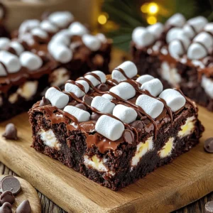 - 1 cup unsalted butter, melted - 2 cups granulated sugar - 4 large eggs - 1 teaspoon pure vanilla extract - 1 cup all-purpose flour - 1 cup unsweetened cocoa powder - ½ teaspoon baking powder - ¼ teaspoon sea salt - 1 cup mini marshmallows (plus extra for topping) - ½ cup chocolate chips Gathering ingredients is key to making marshmallow frosted brownies. Start with unsalted butter. This makes your brownies rich and smooth. Next, use granulated sugar for sweetness. It gives the brownies that chewy texture we all love. You will need four large eggs. They bind the mix and add moisture. Pure vanilla extract adds a warm flavor that enhances all the good tastes. Now, let's talk about dry ingredients. All-purpose flour creates the structure. Unsweetened cocoa powder is a must for that deep chocolate flavor. You also need baking powder to help the brownies rise. A pinch of sea salt balances the sweetness. Don’t forget the star of the show: mini marshmallows. They melt into gooey pockets of delight. A half cup of chocolate chips adds extra chocolatey goodness. If you want, save some marshmallows for a fun topping. - 9x13 inch baking pan - Mixing bowls - Whisk and spatula - Toothpick for testing doneness Having the right tools makes baking easier. Use a 9x13 inch baking pan. This gives your brownies the perfect shape. Mixing bowls are needed for combining wet and dry ingredients. A whisk helps mix everything until smooth. A spatula is great for folding in the marshmallows and chocolate chips. Finally, a toothpick is essential to check if your brownies are done baking. Just insert it into the center and pull it out. If it has a few moist crumbs, you are good to go! 1. Preheat your oven to 350°F (175°C). This temperature helps the brownies rise. 2. Prepare a 9x13 inch baking pan. Grease it well or line it with parchment paper. This makes for easy lifting later. 3. In a large bowl, mix the melted unsalted butter and granulated sugar. Stir until smooth. 4. Add four large eggs, one at a time. Beat well after each addition. 5. Pour in one teaspoon of pure vanilla extract. This adds a lovely flavor. 1. In another bowl, whisk together one cup of all-purpose flour, one cup of cocoa powder, half a teaspoon of baking powder, and a quarter teaspoon of sea salt. This mix gives your brownies their structure and rich taste. 1. Gradually add the dry mix to the wet ingredients. Use a spatula to fold them together gently. 2. Be careful not to overmix. Aim for a batter that is mostly smooth with a few lumps. 3. Fold in one cup of mini marshmallows and half a cup of chocolate chips. This adds sweetness and texture. 1. Pour the brownie batter into your prepared pan. Use a spatula to spread it evenly. 2. Bake in the preheated oven for 25-30 minutes. To check for doneness, insert a toothpick into the center. It should come out with a few moist crumbs. 3. Once done, take the pan out and let the brownies cool for about 15 minutes. 4. Optional: For extra fun, sprinkle more mini marshmallows on top. Broil them for 1-2 minutes until they puff up. Watch them closely! 5. Let the brownies cool completely before cutting them into squares. To get the right texture in your brownies, mix carefully. When adding the dry ingredients, fold them in gently. This keeps the batter from getting too tough. You want a few lumps, not a smooth mix. Overmixing leads to dry brownies. To check if your brownies are done, use a toothpick. Insert it into the center of the pan. If it comes out with a few moist crumbs, they are ready. If it has wet batter, bake a little longer. Serve your brownies on a rustic wooden board. This adds a nice touch. Drizzle warm, melted chocolate over the top for a rich look. Scatter some extra mini marshmallows on top for color. For a fun twist, toast the extra marshmallows under the broiler. Watch them closely as they puff and turn golden. This makes them look and taste even better! You can add nuts for a crunch. Chopped walnuts or pecans fit well. If you love chocolate, try using dark chocolate chips instead of semi-sweet. This gives a deeper flavor. You could also mix in white chocolate for a sweet twist. {{image_4}} You can change the flour to make fun brownie bases. Almond flour gives a nutty taste. Gluten-free flour works well for those who can’t eat gluten. Just swap equal amounts in the recipe. This keeps your brownies tasty and friendly for all diets. Want to add a twist? Try mixing in peppermint or espresso. A few drops of peppermint extract can make your brownies festive. Espresso powder boosts the chocolate flavor and adds depth. Just mix in a teaspoon or so when you add the dry ingredients. You can easily make these brownies dairy-free or vegan. For dairy-free, use coconut oil instead of butter. Substitute eggs with flaxseed meal or applesauce. Use dairy-free chocolate chips for a fully vegan treat. These swaps keep the brownies rich and delicious for everyone. To keep your brownies fresh, store them in an airtight container. Place a piece of parchment paper between layers to prevent sticking. Store them in the refrigerator for up to a week. This will keep the marshmallows soft and the brownies moist. If you want to enjoy them later, refrigeration is your best friend. You can freeze your brownies for longer shelf life. Cut them into squares before freezing. Wrap each square in plastic wrap, then place them in a freezer bag. This keeps them fresh for up to three months. To thaw, take them out and leave them at room temperature for a few hours. You can also microwave them for about 10-15 seconds for a quick treat. To enjoy your brownies after storage, you can reheat them. Preheat your oven to 350°F (175°C). Place the brownies on a baking sheet and warm them for 5-10 minutes. This makes them soft and gooey again. Serve warm with a scoop of vanilla ice cream for a delicious dessert. Add extra marshmallows on top for a fun touch! Yes, you can use different types of marshmallows. Regular-sized marshmallows work well, but mini marshmallows melt more evenly. You can also try flavored marshmallows for a fun twist. Just keep in mind that larger marshmallows may not melt as completely, so chop them into smaller pieces if you choose them. To check if the brownies are done, insert a toothpick into the center. If it comes out with a few moist crumbs, your brownies are ready. If it has wet batter, they need more time. Typically, they bake for 25-30 minutes, but ovens can vary, so always check! If you need a substitute for unsalted butter, you can use coconut oil or margarine. Both options work well in this recipe. You can also use vegetable oil, but it may change the texture slightly. Just remember to use the same amount as the butter. Marshmallow frosted brownies can last up to five days when stored properly. Keep them in an airtight container at room temperature. If you want them to last longer, you can refrigerate them for up to a week. Just make sure to let them come to room temperature before serving for the best taste! In this post, we covered the simple ingredients and steps for making delightful brownies. You learned about mixing wet and dry ingredients, baking, and testing for doneness. We also looked at tips for texture and presentation. Remember, you can change up flavors and storage methods to suit your taste. Enjoy your baking adventure! With a few tweaks, you can personalize these brownies and make them your own.