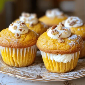 - 1 cup all-purpose flour - 1 teaspoon baking powder - 1/2 teaspoon baking soda - 1/2 teaspoon salt - 1 teaspoon ground cinnamon - 1/2 teaspoon ground nutmeg - 1/4 teaspoon ground ginger - 1/2 cup granulated sugar - 1/3 cup vegetable oil - 1/2 cup pumpkin puree - 2 large eggs - 1 teaspoon vanilla extract - 4 oz cream cheese, softened - 1/4 cup powdered sugar - 1 tablespoon milk - Optional: Chopped pecans or walnuts You can easily swap some ingredients if needed. Here are a few ideas: - Use whole wheat flour instead of all-purpose flour for more fiber. - Substitute coconut oil for vegetable oil to add a hint of flavor. - Replace granulated sugar with brown sugar for extra moisture and depth. - If you want a dairy-free option, use a vegan cream cheese. Fresh ingredients make a big difference in your muffins. Here are some tips: - Check the date on your baking powder and baking soda. They should be fresh for the best rise. - Look for pumpkin puree in cans without added sugars or spices. Read labels carefully. - Choose eggs that are clean, uncracked, and stored in the fridge. - For the best flavor, get spices from a place with high turnover. Fresh spices pack more punch. Start by preheating your oven to 350°F (175°C). This gets it ready for baking. Prepare a muffin tin by placing paper liners or spraying it with non-stick spray. This will help the muffins come out easily. In a medium bowl, mix the dry ingredients. Combine 1 cup of flour, 1 teaspoon of baking powder, 1/2 teaspoon of baking soda, 1/2 teaspoon of salt, 1 teaspoon of cinnamon, 1/2 teaspoon of nutmeg, and 1/4 teaspoon of ginger. Whisk them together until they blend well. In a large bowl, mix the wet ingredients. Combine 1/2 cup of sugar, 1/3 cup of vegetable oil, 1/2 cup of pumpkin puree, 2 eggs, and 1 teaspoon of vanilla. Whisk these until smooth and creamy. Next, fold the dry ingredients into the wet mix. Use a rubber spatula or wooden spoon. Mix gently until just combined. It’s fine if some lumps remain; don’t over-mix. In a small bowl, prepare the cream cheese filling. Beat 4 oz of softened cream cheese with 1/4 cup of powdered sugar and 1 tablespoon of milk. Mix until it is smooth and creamy. Spoon the pumpkin batter into each muffin cup. Fill each cup about halfway. Then, add about a teaspoon of the cream cheese mixture on top of the batter. Finally, add more pumpkin batter until each cup is about three-quarters full. If you like, sprinkle some chopped pecans or walnuts on top for extra crunch. Place the muffin tin in the oven and bake for 18-20 minutes. Check with a toothpick; it should come out clean when done. Once baked, let the muffins cool in the tin for about 5 minutes. Then, move them to a wire rack to cool completely. Enjoy the warm, cozy flavors of your pumpkin cream cheese coffee cake muffins! To bake perfect muffins, start by measuring your ingredients accurately. Use a kitchen scale for precision. Sift your flour to make it light and fluffy. This helps your muffins rise well. Preheat your oven fully before baking. A hot oven helps create a nice dome on top. Over-mixing can lead to tough muffins. Mix the batter gently until just combined. If you see small lumps, that’s okay. Also, don’t skip the cream cheese filling. It adds a rich flavor that pairs well with pumpkin. Lastly, be careful not to open the oven door too soon. This can cause your muffins to sink. For deeper flavors, try adding spices like allspice or cloves. You can also switch the sugar. Brown sugar gives a nice caramel taste. Adding nuts like pecans or walnuts boosts texture and crunch. For a fun twist, mix in chocolate chips or dried fruit. This makes each bite exciting and different! {{image_4}} You can make these pumpkin cream cheese coffee cake muffins even more exciting! Adding a few extras can change the flavor and texture. Here are some choices: - Chopped nuts: Add pecans or walnuts for crunch. - Chocolate chips: Mix in some semi-sweet or dark chocolate chips for a sweet twist. - Dried fruit: Consider adding raisins or cranberries for a fruity bite. - Spices: Try adding a pinch of cardamom or allspice for more warmth. These options give you a chance to customize each muffin to your taste! Want to switch up the flavor? You can easily do that! Here are some fun ideas: - Apple cinnamon: Substitute pumpkin with applesauce and add extra cinnamon for a cozy feel. - Banana: Use ripe mashed bananas instead of pumpkin for a different taste. - Carrot cake: Blend pumpkin with grated carrots and add nuts for a unique spin. - Chocolate pumpkin: Replace some flour with cocoa powder for a rich chocolate flavor. These combinations keep your muffins fresh and exciting! If you want a lighter version of these muffins, you can swap out some ingredients. Here are a few ideas: - Whole wheat flour: Replace all-purpose flour with whole wheat flour for added fiber. - Sugar alternatives: Use honey or maple syrup instead of granulated sugar to cut refined sugars. - Greek yogurt: Substitute some of the oil with Greek yogurt for moisture and protein. - Egg substitutes: Use flaxseed meal or applesauce instead of eggs for a vegan version. These swaps help you enjoy a tasty treat while keeping it healthier! To keep your pumpkin cream cheese coffee cake muffins fresh, store them in an airtight container. Make sure they cool completely before sealing. This helps prevent moisture buildup. Place parchment paper between layers if you stack them. For the best taste, keep them at room temperature for up to two days. If you want them to last longer, consider freezing. Freezing these muffins is simple. First, let them cool down. Then, wrap each muffin tightly in plastic wrap. This keeps out air and prevents freezer burn. Place the wrapped muffins in a freezer-safe bag or container. They can stay frozen for up to three months. When you’re ready to enjoy, just thaw them at room temperature or heat them in the microwave for a quick treat. When stored properly, these muffins stay fresh for about two days at room temperature. If refrigerated, they last up to a week. Freezing extends their life to about three months. Always check for signs of spoilage before eating. If they smell off or look strange, it’s best to toss them. Enjoy your delicious muffins, fresh or frozen! Yes, you can make these muffins ahead of time. They store well for a few days. Just keep them in an airtight container at room temperature. If you want them to last longer, freezing is a great option. Just wrap each muffin tightly in plastic wrap and then place them in a freezer bag. They will stay fresh for up to three months. You can tell the muffins are done by doing a simple toothpick test. Insert a toothpick into the center of a muffin. If it comes out clean, the muffins are ready. They should also be golden brown on top and spring back when you gently press them. Baking time usually ranges from 18 to 20 minutes, but keep an eye on them toward the end. Absolutely! Canned pumpkin works great in this recipe. It saves time and still gives you that delicious pumpkin flavor. Just make sure to use pure pumpkin puree and not pumpkin pie filling. This will ensure your muffins taste just right. You’ve now learned about key ingredients, step-by-step instructions, and helpful tips. Choosing the right fresh ingredients is vital for tasty muffins. Follow our baking tips to make perfect muffins every time. Experiment with different flavors, add-ins, and swaps to suit your taste. Lastly, proper storage will keep your muffins fresh longer. Enjoy the baking journey!