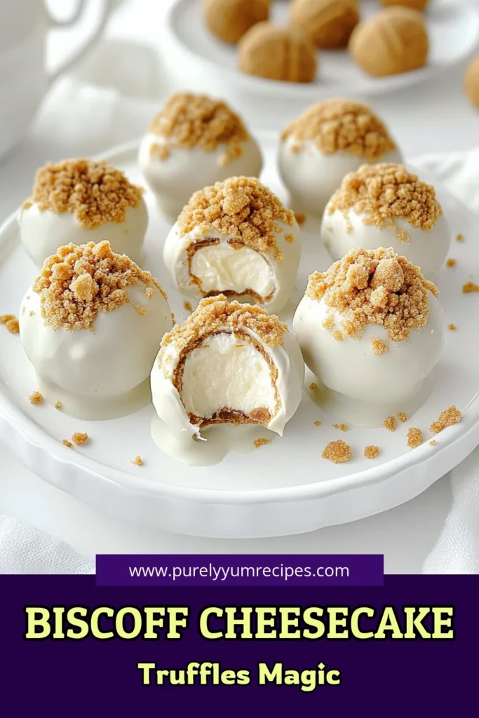 Indulge in the deliciousness of Biscoff Cheesecake Truffles with this easy recipe! These creamy and crunchy bites combine the rich flavors of Biscoff cookies, cream cheese, and silky white chocolate for a delightful treat. Perfect for parties or a sweet snack, they’ll impress any guest. Click to explore the full recipe and treat yourself today! #BiscoffTruffles #DessertRecipes #SweetTreats #BakingJoy