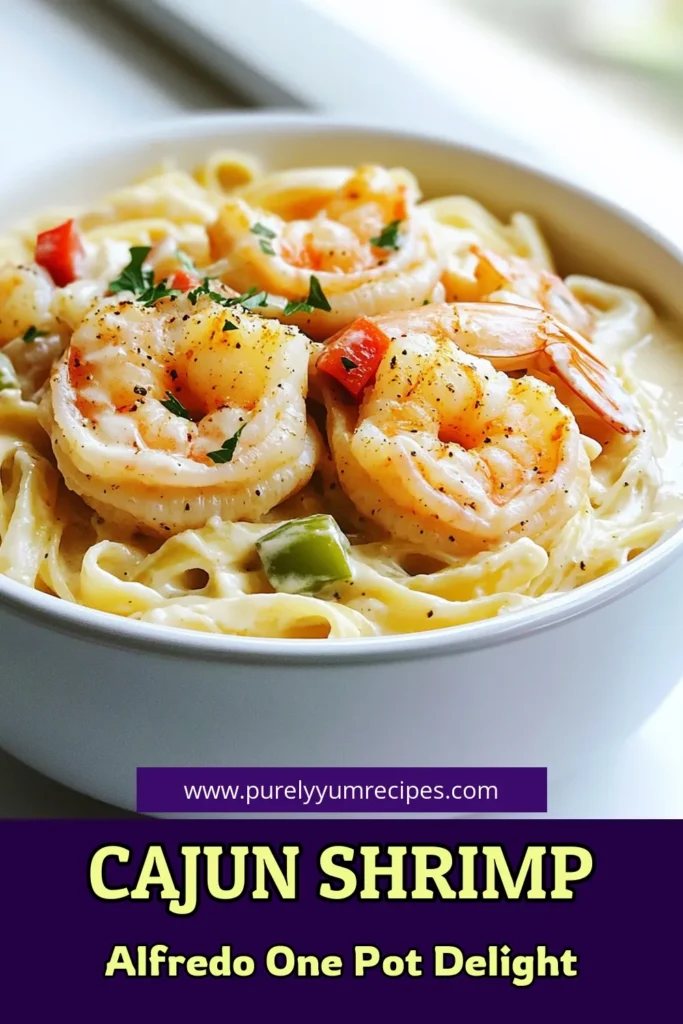 Savor the rich flavors of this one-pot creamy Cajun shrimp Alfredo that’s quick and easy to make! Dive into a delicious blend of succulent shrimp, fettuccine, and a creamy sauce infused with Cajun spices and fresh parsley. Perfect for a weeknight dinner or a special occasion, this recipe will impress your taste buds! Click through to discover the full recipe and tips for presentation. #CajunShrimp #AlfredoPasta #OnePotMeals #DinnerIdeas