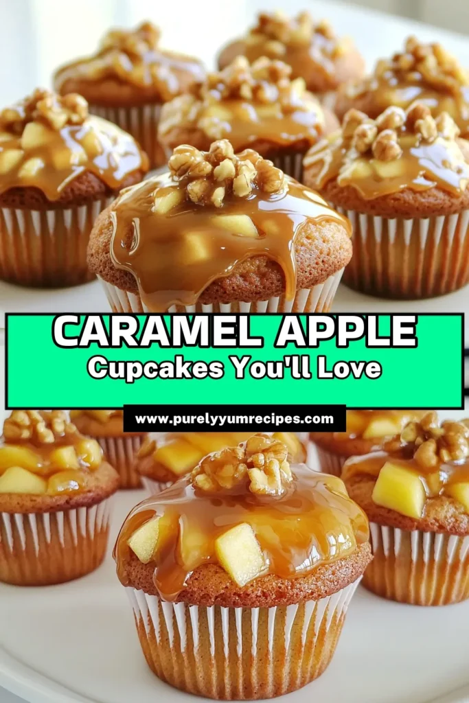Indulge in the heavenly flavors of these Caramel Apple Cupcakes! Perfectly soft and moist, they're packed with tart Granny Smith apples and drizzled with rich caramel sauce. Ideal for any celebration or just a sweet treat, these cupcakes are easy to make and sure to impress. Click through for the full recipe and tips to elevate your baking game! #CaramelAppleCupcakes #BakingRecipes #FallDesserts #SweetTreats