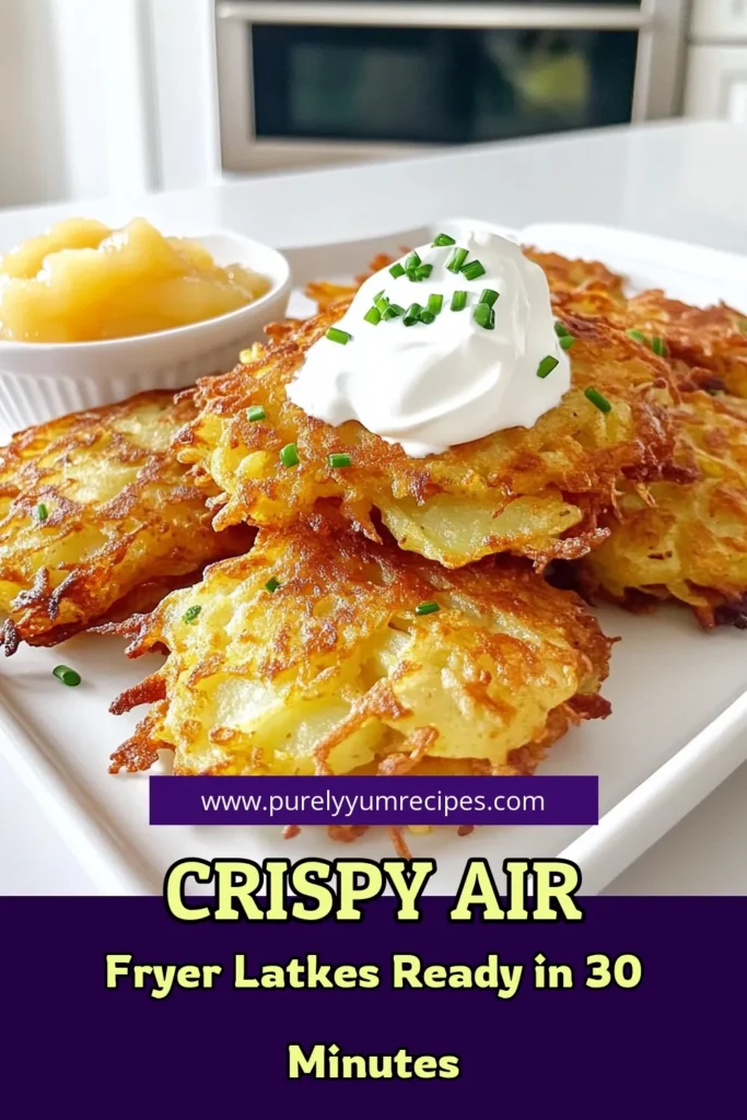 Get ready to savor the crunch with these delicious Crispy Air Fryer Potato Latkes! Made with simple ingredients like russet potatoes and fresh onions, these golden bites are the perfect treat for any occasion. Follow our easy step-by-step guide to achieve that perfect crispy texture without the guilt of frying. Click through to explore the full recipe and elevate your cooking game! #AirFryerRecipes #Latkes #PotatoRecipes #CrispyLatkes