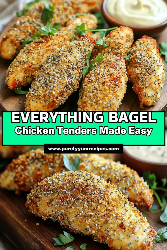 Discover the deliciousness of Air Fryer Everything Bagel Chicken Tenders! This easy recipe will have everyone craving more. Marinated in buttermilk and coated with a perfect blend of everything bagel seasoning and panko, these tenders are crispy outside and juicy inside. Ideal for a quick dinner or tasty snack, these tenders are sure to impress. Click through to explore the full recipe and bring this tasty dish to your table!