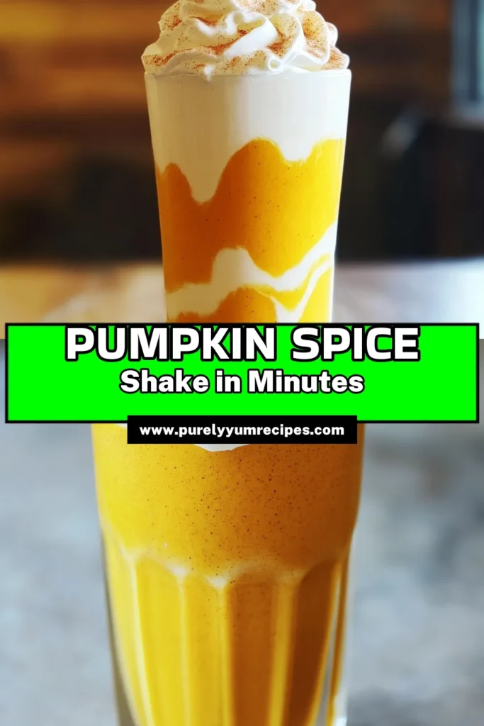 Get ready to indulge in the ultimate fall treat with this Pumpkin Spice Latte Protein Shake! This creamy blend of unsweetened almond milk, ripe banana, pumpkin puree, and vanilla protein powder is not only delicious but packed with nutrients. Perfect for an energy boost any time of the day. Want to enjoy this seasonal delight? Click through for the full recipe and step-by-step instructions! #PumpkinSpiceLatte #ProteinShake #HealthyRecipes #FallFlavors