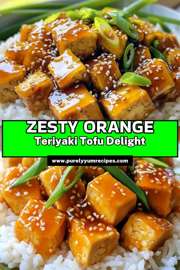 Savor the irresistible flavor of Orange Glazed Teriyaki Tofu with this easy recipe! Perfectly cubed and marinated tofu is pan-fried to golden perfection and then coated in a delicious orange glaze that will tantalize your taste buds. Serve it over fluffy jasmine rice for a healthy meal you’ll love. Click to discover this vibrant vegan dish today and impress your dinner guests! #TeriyakiTofu #VeganRecipes #HealthyEating #PlantBasedCooking