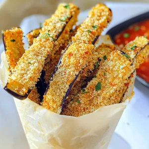 Air Fryer Parmesan Eggplant Fries Crispy and Tasty