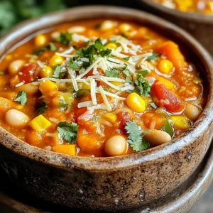 - 2 cups pumpkin puree - 1 can (15 oz) white beans - 1 can (14 oz) diced tomatoes with green chilies - 1 medium onion, finely chopped - 2 cloves garlic, minced - 1 bell pepper, diced - 2 cups vegetable broth - 1 tablespoon chili powder - 1 teaspoon ground cumin - ½ teaspoon smoked paprika - Salt and black pepper Pumpkin white bean chili is a warm, hearty dish. It’s easy to prepare and packed with flavor. The pumpkin puree gives it a smooth texture. White beans add creaminess and protein, making it filling. Diced tomatoes with green chilies offer a touch of heat and tang. I often use fresh ingredients. A finely chopped onion adds sweetness. Minced garlic gives depth. You can choose any bell pepper you like. Red adds sweetness, while green is more savory. For the broth, vegetable broth works best. It adds richness without overpowering the other flavors. Chili powder brings warmth, while cumin adds an earthy note. Smoked paprika gives a subtle smokiness, making the chili more complex. Finally, salt and black pepper enhance all the flavors. This ingredient mix makes a delightful chili. It's great for family dinners or cozy nights in. Plus, you can easily adjust the spices to suit your taste. Start by gathering your ingredients. In the slow cooker, combine: - 2 cups pumpkin puree - 1 can (15 oz) white beans, drained and rinsed - 1 can (14 oz) diced tomatoes with green chilies, including the juices - 1 medium onion, finely chopped - 2 cloves garlic, minced - 1 bell pepper, diced Stir these together well. The pumpkin adds a creamy texture. The beans give protein and fiber. The tomatoes and peppers add flavor and color. Now, mix in these ingredients to boost flavor: - 1 cup corn (fresh, frozen, or canned) - 2 cups vegetable broth - 1 tablespoon chili powder - 1 teaspoon ground cumin - ½ teaspoon smoked paprika - Salt and black pepper to taste Stir everything until well mixed. The broth will help cook the chili evenly. The spices will create a warm, tasty aroma as it cooks. Cover the slow cooker and set the heat. You can choose to cook on low for 6-8 hours or high for 3-4 hours. During cooking, the flavors blend and deepen. After the time is up, taste your chili. Adjust the seasoning if needed. Add more spices or salt if you want. Once satisfied, serve it hot. Enjoy the rich flavors and hearty texture. To make your pumpkin white bean chili even better, add more spices. You can try extra chili powder or cumin. I love to taste it while it cooks. This lets me find the perfect balance. Each time you taste, you can adjust the spices. The flavors will grow rich and deep. If your chili is too thick, add more vegetable broth. Use a little at a time. Stir well after each addition. If it's too thin, let it cook longer with the lid off. This helps it reduce and thicken. You can also mash some beans to help with thickness. This chili pairs well with warm crusty bread. Tortilla chips are also a great choice. For toppings, consider shredded cheese or diced avocado. Fresh cilantro adds a bright touch. A dollop of sour cream makes it creamy and rich. Enjoy experimenting with your favorites! {{image_4}} To keep this chili plant-based, focus on using fresh veggies and beans. Use vegetable broth instead of chicken broth. You can add more beans for protein, like kidney or black beans. Fresh herbs like cilantro can brighten the dish. If you want added creaminess, use coconut milk instead of sour cream. This keeps it vegan while adding a nice flavor twist. If you want to add meat, chicken or turkey works well. Use shredded rotisserie chicken for a quick option. Brown ground turkey in a pan before adding it to the slow cooker. This adds depth to the chili. For a heartier meal, try adding diced beef or sausage. Just make sure to cook it first, then mix it in. The meat adds a nice texture and flavor. To adjust the spice level, start with the basic spices first. If you like it hot, add more chili powder or a pinch of cayenne pepper. You can also add diced jalapeños for extra heat. If it’s too spicy, add a bit of sugar or more pumpkin to balance it out. Taste as you go, and make it just right for you! To store your pumpkin white bean chili, allow it to cool first. Place it in an airtight container. You can refrigerate it for up to five days. For longer storage, freeze the chili. Use freezer-safe bags or containers. Make sure to leave some space for expansion. It can last up to three months in the freezer. When reheating, I suggest using the stove for the best results. Pour the chili into a saucepan. Heat it over medium heat, stirring often. This helps keep the texture smooth. You can also use a microwave. Place it in a microwave-safe bowl. Cover it loosely, then heat in short bursts. Stir between intervals to ensure even heating. In the fridge, your pumpkin white bean chili stays good for about five days. If you freeze it, it will remain safe for three months. However, for the best taste, try to eat it within one month. Always check for any off smells or changes in texture before eating. Enjoy your leftovers while they are still fresh! Yes, you can use fresh pumpkin. Start by choosing a sugar pumpkin. Cut it in half, remove the seeds, and roast it until soft. This usually takes about 45 minutes at 400°F. After roasting, scoop out the flesh and blend it until smooth. You can use this fresh pumpkin in your chili just like the canned puree. It adds a lovely texture and flavor! You have many options for beans! Besides white beans, you can use pinto beans, kidney beans, or black beans. Each type will give a different taste and texture. Feel free to mix and match to find your favorite combo. Just remember to drain and rinse canned beans for the best result. Yes, this recipe is gluten-free. All the ingredients used, like pumpkin, beans, and spices, contain no gluten. Always check labels on canned goods to be safe. If you use any toppings like cheese or sour cream, ensure they are also gluten-free if needed. Enjoy this hearty chili without worry! This blog post guides you in making a tasty pumpkin white bean chili. You start with key ingredients like pumpkin puree and white beans, then add spices for zest. I shared tips to enhance flavor, adjust consistency, and suggested great pairings. You can also explore meat options and how to store leftovers. Now, you have everything you need to enjoy this comforting dish. Try it out, and don’t be afraid to customize it to your taste!