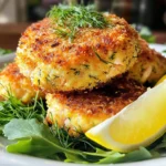 - 1 can (14.75 oz) wild-caught salmon, drained and flaked - 1/2 cup whole wheat breadcrumbs - 1/4 cup green onion, finely chopped - 2 tablespoons fresh dill, chopped (or 1 tablespoon dried dill) - 1 tablespoon freshly squeezed lemon juice - Zest of 1 lemon - 1 large egg, beaten - Salt and black pepper, to taste - 2 tablespoons olive oil (for frying) These main ingredients create a base that is fresh and full of flavor. The salmon provides protein, while the lemon and dill add a bright and aromatic touch. Whole wheat breadcrumbs give the patties a nice texture. You can customize your salmon patties with these fun add-ins: - 1/4 cup diced bell pepper for sweetness - 1/4 cup corn for a sweet crunch - 1 teaspoon garlic powder for extra flavor - A pinch of cayenne pepper for heat These options allow you to create a dish that suits your taste. Feel free to mix and match! Each serving (about 2 patties) contains: - Calories: 250 - Protein: 20g - Carbohydrates: 15g - Fat: 12g - Fiber: 2g This recipe is a great choice for a balanced meal. It offers healthy fats from the salmon and olive oil. You also get fiber from the whole wheat breadcrumbs, making it filling and nutritious. {{ingredient_image_2}} Start with a large bowl. Add the flaked salmon, whole wheat breadcrumbs, and finely chopped green onion. Next, include the fresh dill, lemon juice, and lemon zest. Mix gently until all the ingredients blend well. This step is key for flavor. Avoid overmixing; you want the patties to stay tender. After mixing, pour in the beaten egg. Season with salt and black pepper to taste. Stir carefully until just combined. Now, divide the mixture into equal portions. Use your hands to shape each portion into a patty. Aim for patties about 2-3 inches wide and 1/2 inch thick. You should get around 6-8 patties, depending on the size you prefer. Keep them uniform for even cooking. Heat the olive oil in a skillet over medium heat. Wait until the oil shimmers. Carefully place the patties in the hot oil. Don’t overcrowd the pan; cook in batches if needed. Fry for about 4-5 minutes on each side. Look for a golden brown, crispy exterior. When done, transfer the patties to a plate lined with paper towels. This helps absorb extra oil, keeping them light and tasty. To keep your salmon patties tender, avoid overmixing the ingredients. When you blend the salmon with the other items, mix just until they come together. This helps to maintain a soft texture. Also, using breadcrumbs helps bind the patties without making them tough. You can choose whole wheat breadcrumbs for added flavor and health benefits. For the best frying results, heat your olive oil until it shimmers. This shows that the oil is ready. Avoid overcrowding the skillet, as this can cause the patties to steam instead of fry. Cook the patties in batches if needed. Fry each side for about 4-5 minutes until golden brown. This method gives a nice crispy crust while keeping the inside moist. Serve your lemon dill salmon patties on a bed of mixed greens. This adds color and freshness to the plate. You can also add lemon wedges for a zesty touch. A sprinkle of fresh dill on top enhances the dish's look and flavor. Pair it with a side of yogurt sauce or tartar sauce for added creaminess. Pro Tips Chill the Mixture: Refrigerating the salmon mixture for about 30 minutes before forming patties helps them hold their shape better while cooking. Use Fresh Herbs: Fresh dill adds a vibrant flavor, but feel free to experiment with other herbs like parsley or chives for a different twist. Test the Heat: Before cooking all the patties, fry a small test patty first to ensure the oil is at the right temperature and adjust if needed. Storage Tips: Uncooked patties can be frozen for up to a month. Simply layer between parchment paper and store in an airtight container. {{image_4}} You can swap the salmon for tuna or crab. Both options work well in this recipe. If you use tuna, choose solid white albacore for a nice texture. For crab, fresh or canned crab meat is perfect. Just remember to adjust seasoning slightly since crab has a sweeter taste. To boost flavor, try adding garlic or onion powder. A sprinkle of cayenne pepper adds a nice kick. Fresh herbs like parsley or chives can also enhance the taste. For a creamy texture, mix in a bit of Greek yogurt or mayonnaise. This brings richness and moisture to the patties. For a gluten-free version, replace the whole wheat breadcrumbs with gluten-free crumbs. You can also use crushed rice cakes or oats. Make sure all other ingredients are gluten-free too. This way, everyone can enjoy these tasty salmon patties! You can store your Lemon Dill Salmon Patties in the fridge. Place them in an airtight container. They stay fresh for up to three days. Make sure they cool down before sealing them. This helps keep them firm and tasty. To freeze the patties, first, let them cool completely. Then, wrap each patty in plastic wrap. Place them in a freezer bag or container. They can last for about two months in the freezer. When ready to eat, just thaw them overnight in the fridge. To reheat, you can use a skillet or an oven. For a skillet, heat it over medium heat. Add a bit of oil and place the patties in the pan. Cook for about 3-4 minutes per side. For the oven, preheat it to 350°F. Bake for around 10-15 minutes. This keeps them warm and crispy. Enjoy your delicious patties again! Yes, you can use canned salmon. It makes this dish quick and easy. I prefer wild-caught salmon for the best flavor. Just drain and flake it well before mixing. You will know the patties are cooked when they turn golden brown. Each side should take about 4-5 minutes. You can also check the inside. It should be warm and flaky. These patties pair well with fresh salad or steamed veggies. You can add a dollop of sour cream or yogurt for extra creaminess. A side of quinoa or brown rice also works great. Enjoy them with lemon wedges for a zesty kick! In this post, we explored how to make tasty Lemon Dill Salmon Patties. We covered key ingredients, step-by-step cooking, and helpful tips for perfect patties. You learned about variations, storage, and answered common questions. Now, with this knowledge, you can enjoy delicious, healthy salmon patties anytime. Remember to customize them to match your taste. Happy cooking!