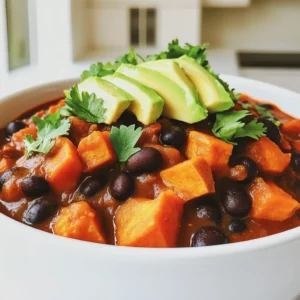 Savory Sweet Potato Black Bean Chili Easy Recipe
