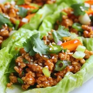 Sweet Chili Chicken Lettuce Wraps Tasty and Easy Meal