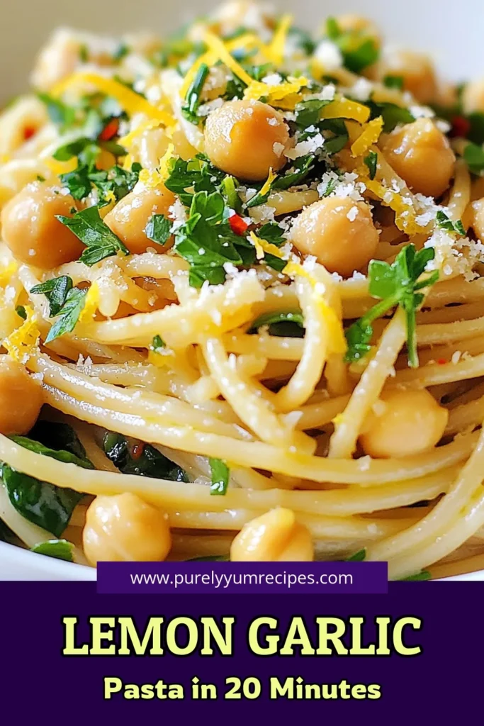 Discover a deliciously simple recipe for Lemon Garlic Chickpea Pasta that’s perfect for a quick pasta dinner. This healthy pasta recipe combines whole wheat pasta with chickpeas, creating a nutritious vegetarian lemon pasta that's packed with flavor. In just 20 minutes, you can enjoy this easy dish, ideal for any weeknight meal. Save this recipe and treat yourself to a delightful, guilt-free feast! #HealthyPastaRecipes #QuickPastaDinner #VegetarianRecipes #WholeWheatPasta