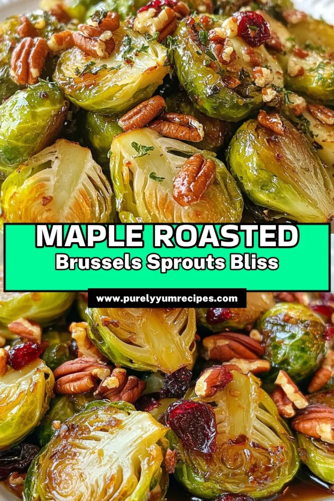 Looking for a delicious side dish? Try this Maple Roasted Brussels Sprouts recipe! These Brussels sprouts with maple syrup are roasted to perfection, offering a sweet and savory flavor that's irresistible. Perfect for holiday gatherings or weeknight meals, this easy Brussels sprouts side is not only healthy but also packed with flavor. Don't miss out—save this recipe for your next meal! #HealthyRecipes #BrusselsSprouts #SideDish #EasyCooking