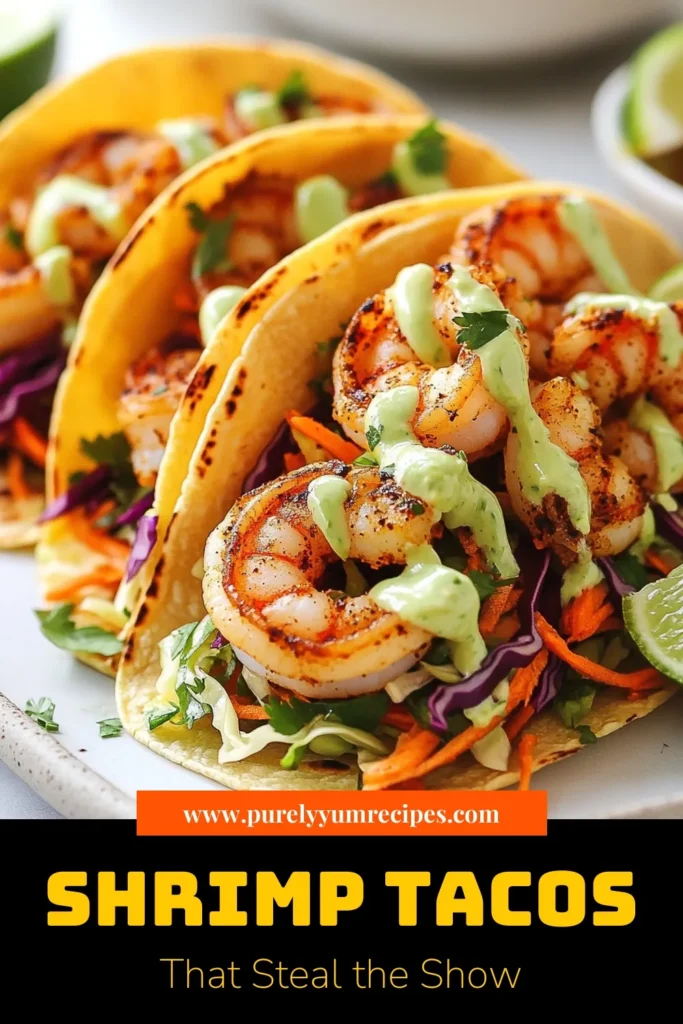 Get ready to tantalize your taste buds with this easy shrimp taco recipe featuring Cajun shrimp tacos loaded with zesty lime slaw! Perfect for a quick weeknight dinner, these shrimp tacos recipe is enhanced with creamy avocado crema for an unforgettable flavor. Just follow our simple steps to whip up lime slaw tacos that everyone will love. Save this recipe for dinner tonight! #ShrimpTacos #CajunShrimpTacos #LimeSlawTacos #AvocadoCremaTacos