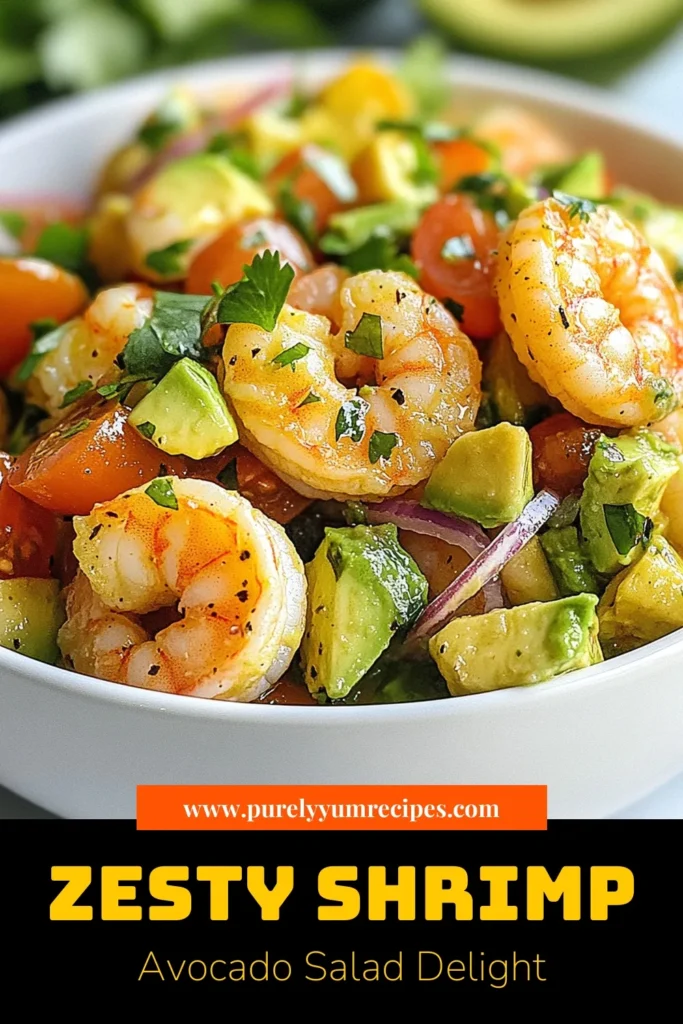 Discover the refreshing taste of Zesty Avocado Lime Shrimp Salad, an easy shrimp salad recipe that's perfect for any occasion. Packed with flavors and vibrant ingredients like fresh avocados, marinated shrimp, and a zesty lime shrimp marinade, this healthy shrimp recipe is a must-try! Perfect as a light lunch or dinner. Get the recipe now and elevate your salad game! Save this for later! #HealthyEating #ShrimpSalad #AvocadoRecipes #EasyRecipes