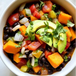 Savory Sweet Potato Black Bean Stew Slow Cooker Recipe