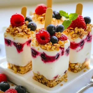 Berry Yogurt Parfait Pops Refreshing Summer Treat