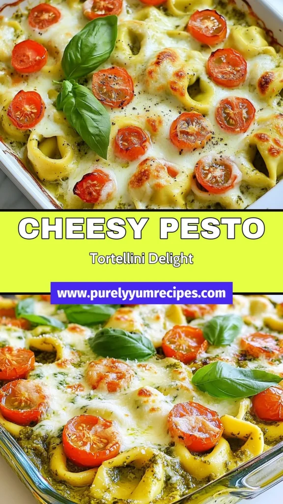 Discover the deliciousness of this creamy pesto tortellini bake! This easy baked pasta dish features cheese tortellini enveloped in a rich, creamy basil pesto and topped with melty mozzarella and Parmesan. Perfect for weeknight dinners, this creamy tortellini dish will become a family favorite. Try this cheese tortellini recipe for an effortless meal that's sure to impress. Save this recipe for your next cooking adventure! #PastaRecipe #ComfortFood #Tortellini #EasyDinner