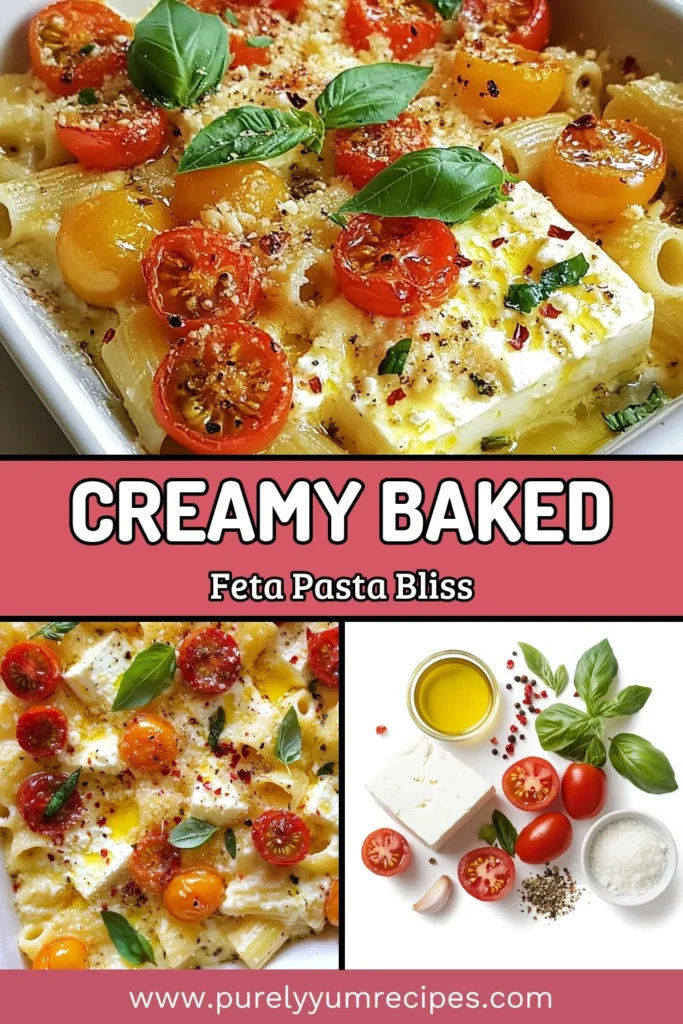 Discover the deliciousness of baked feta pasta, a must-try feta cheese recipe that combines creamy feta, juicy cherry tomatoes, and your favorite pasta for the perfect Mediterranean pasta recipe. This easy pasta dish is ready in just 40 minutes and packed with flavor. Impress your family and friends with this vibrant meal! Save it for your next dinner! #BakedFetaPasta #FetaCheeseRecipe #CherryTomatoPasta #EasyPastaDishes