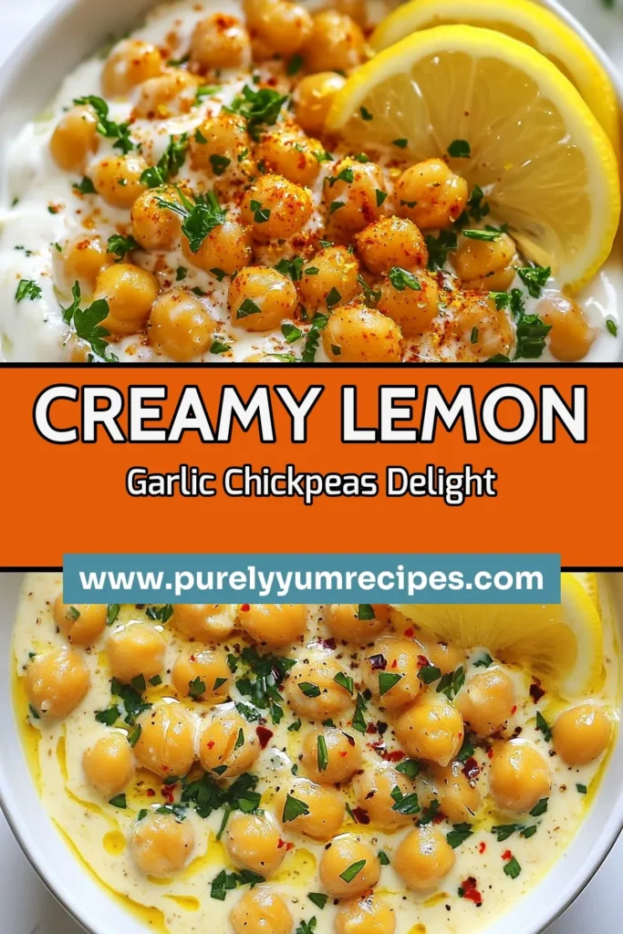 Discover the deliciousness of creamy lemon garlic chickpeas, a perfect addition to your vegan chickpea recipes collection. This quick chickpea meal combines the richness of coconut cream with zesty lemon and aromatic garlic for a healthy dish that's easy to make! In just 20 minutes, enjoy a flavorful meal that’s perfect for dinner. Save this recipe for a delightful taste experience and elevate your cooking game today! #VeganRecipes #ChickpeaMeals #HealthyEating #PlantBasedFood