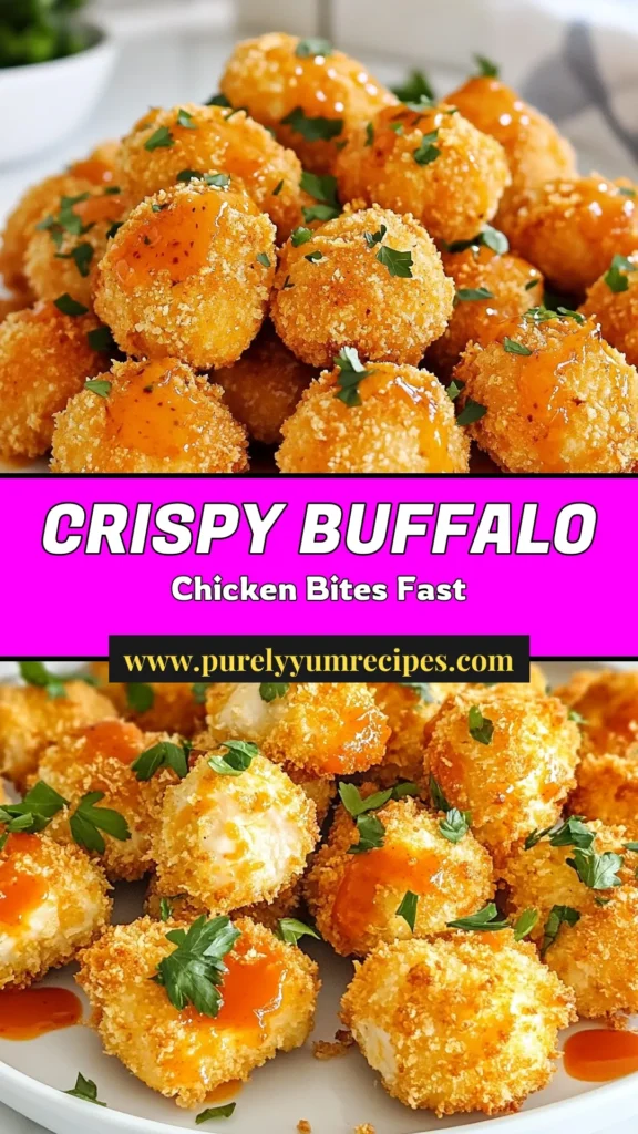 Discover the ultimate Buffalo chicken bites recipe with these crispy air fryer chicken bites! Perfect for an easy buffalo chicken appetizer, these zesty buffalo chicken bites are quick to make and packed with flavor. Enjoy tender chicken coated in a crunchy exterior, tossed in your favorite buffalo sauce. Don't miss out on impressing your guests with this delicious recipe. Try it today! #BuffaloChicken #AirFryerRecipes #EasyAppetizers #CrispyChicken