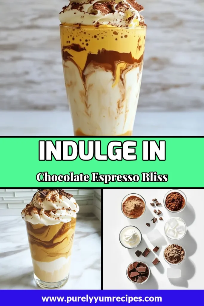 Indulge in this delicious Chocolate Espresso Dalgona, an irresistible whipped coffee dessert that's perfect for any coffee lover. This easy chocolate recipe offers a unique twist on dalgona coffee variations, blending rich chocolate with creamy coffee beverages for a delightful drink. Enjoy a refreshing sip by serving it over ice or elevate your experience with whipped cream. Save this creamy delight and try our easy chocolate drinks today! #ChocolateEspresso #WhippedCoffee #DalgonaVariations #CoffeeDessert