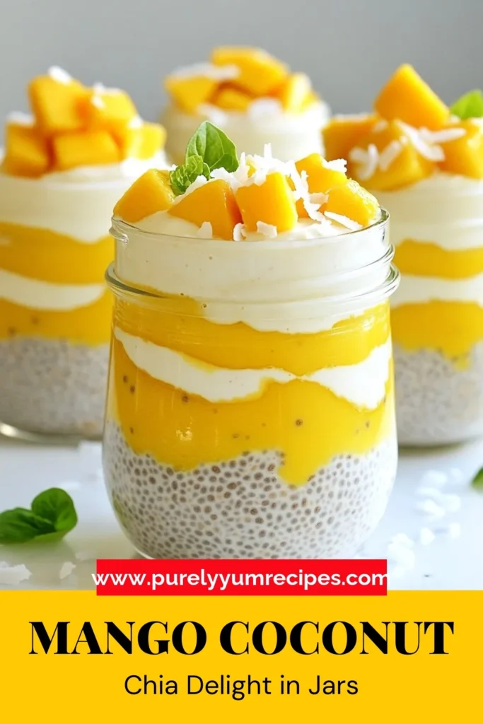 Indulge in a deliciously healthy dessert with this Mango Coconut Chia Pudding! Perfect for anyone looking for refreshing chia seed recipes, this vegan pudding recipe combines creamy coconut milk and sweet mango puree. With just a few simple ingredients, you can whip up this delightful coconut milk dessert that's both nutritious and satisfying. Save this recipe for a guilt-free treat that everyone will love! Explore the world of healthy dessert recipes today! #MangoCoconutChiaPudding #VeganDesserts #HealthyEating #ChiaSeedRecipes