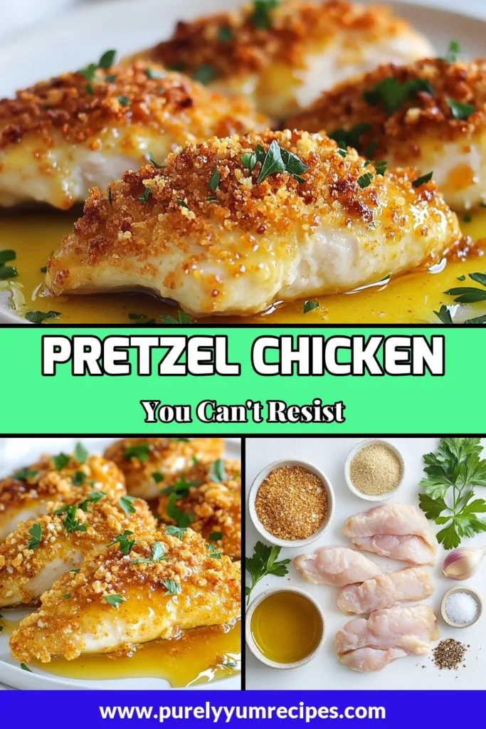 Discover the ultimate Honey Mustard Pretzel Chicken recipe! This easy chicken dinner recipe features crispy pretzel-coated chicken, baked to perfection with a delicious honey mustard marinade. Perfect for family meals or gatherings, this baked chicken with honey mustard is sure to impress. Ready in just 45 minutes, it's a must-try for any weeknight dinner. Save this Pretzel Coated Chicken Recipe for a delightful twist on your usual fare! #HoneyMustardPretzelChicken #EasyChickenDinner #CrispyPretzelChicken #ChickenRecipes