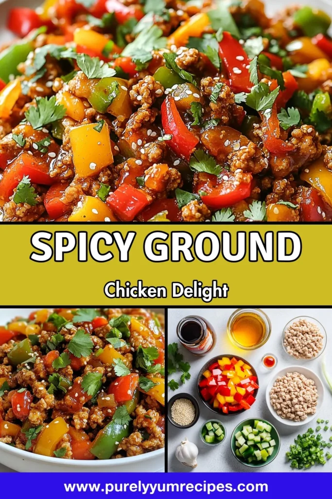 Bring the heat to your dinner table with this Firecracker Ground Chicken recipe! This spicy ground chicken recipe is an easy chicken stir fry that packs a punch with flavors from sriracha and fresh veggies. Perfect for a healthy ground chicken dinner, it’s quick to prepare and sure to delight. Try it tonight and transform your meals! Discover the recipe now! #FirecrackerGroundChicken #EasyChickenStirFry #HealthyDinner #GroundChickenRecipes