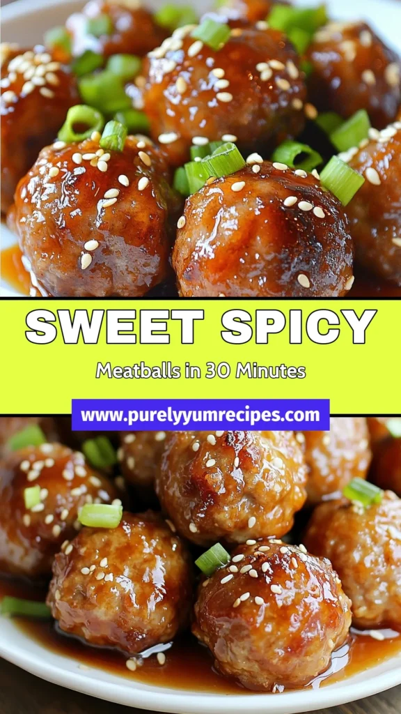 Discover the deliciousness of honey garlic meatballs with this easy sweet spicy meatballs recipe! These baked meatballs with honey sauce are perfect as easy meatball appetizers or a hearty meal. Made with ground beef, these savory bites are coated in a sticky and flavorful sauce that will delight your taste buds. Try this ground beef meatball recipe tonight! Save and share for more tasty ideas! #HoneyGarlicMeatballs #MeatballRecipe #Appetizers #EasyRecipes