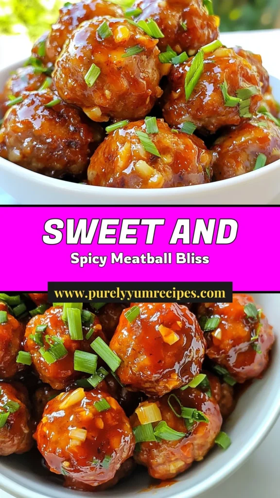 Looking for a crowd-pleasing appetizer? Try these Sriracha honey garlic meatballs! This spicy meatball recipe features ground beef meatballs coated in a sweet and spicy honey garlic sauce. Easy to make, these delicious meatballs are perfect for any gathering. Bake them in just 25 minutes and serve with rice or noodles for a delightful meal. Don't miss out—save this easy meatball appetizer recipe now! #SrirachaMeatballs #SpicyMeatballRecipe #HoneyGarlicSauce #EasyAppetizers
