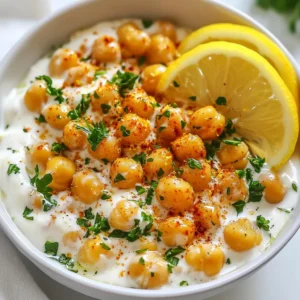 Creamy Lemon Garlic Chickpeas Flavorful and Simple Dish
