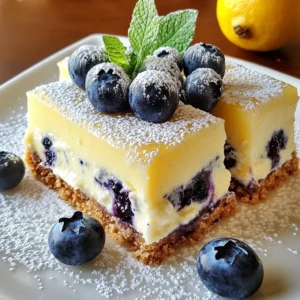 Lemon Blueberry Cheesecake Bars Tasty and Easy Treat