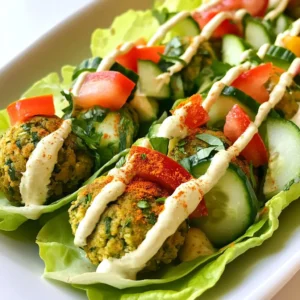 Savory Falafel Lettuce Wraps Healthy and Tasty Meal