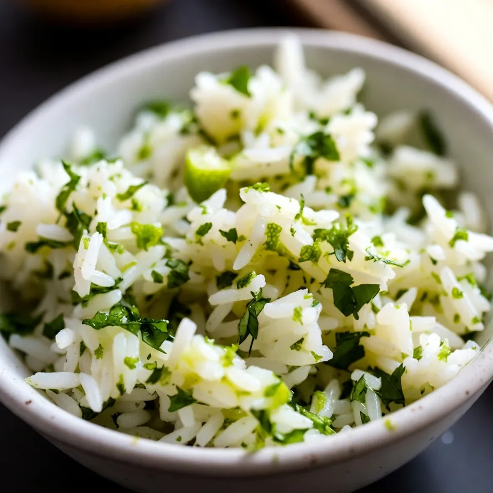 - 1 cup long-grain white rice - 2 cups vegetable broth - 1 tablespoon extra virgin olive oil - 1/2 teaspoon sea salt - Zest of 1 juicy lime - 2 tablespoons freshly squeezed lime juice - 1/4 cup fresh cilantro, finely chopped - 1/2 teaspoon garlic powder - 1/2 teaspoon onion powder - Freshly ground black pepper to taste - Alternatives for rice: You can use brown rice for a nutty flavor. Quinoa is another great option for a gluten-free choice. - Choosing the right broth: Vegetable broth is best for a fresh taste. Chicken broth works well if you want a richer flavor. - Options for fresh herbs: If cilantro isn't your favorite, try parsley or basil for a different twist. Fresh herbs add a bright note that enhances the taste. Each ingredient plays a vital role in creating the perfect zesty cilantro lime rice. The rice provides a base. The vegetable broth adds depth. Lime zest and juice give it that tangy kick, while cilantro brings freshness. Each bite bursts with flavor and is sure to please. Experiment with substitutions to make this dish your own. {{ingredient_image_2}} First, rinse the long-grain white rice under cold water. Rinse until the water runs clear. This step helps remove extra starch. Clean rice will be fluffy and light. Next, heat a medium saucepan over medium heat. Add the extra virgin olive oil. Once hot, add the rinsed rice. Sauté the rice for about 2-3 minutes. Stir often until the rice looks slightly clear. The aroma will be toasty and inviting. Now, pour in the vegetable broth and sprinkle the sea salt. Stir the mixture for a quick blend. Raise the heat until it boils. Once boiling, reduce the heat to low. Cover the saucepan with a lid. Let it simmer undisturbed for 15 minutes. This ensures the rice cooks evenly and absorbs all the liquid. After 15 minutes, take the pot off the heat. Keep it covered for another 5 minutes. This resting time helps the rice steam and stay fluffy. Fluff the rice gently with a fork. Fold in the lime zest and lime juice. Add the chopped cilantro, garlic powder, onion powder, and a dash of black pepper. Mix until everything is well combined. Taste your zesty rice. Adjust the seasonings if needed. Add more lime juice or salt for your liking. Serve the cilantro lime rice warm. Enjoy it as a side dish or a base for your favorite meals. Using fresh lime juice makes a big difference. It adds bright flavor and freshness to the rice. Fresh lime juice has a zing that bottled juice cannot match. Always squeeze your limes right before using them. This keeps the taste strong and vibrant. Garlic and onion powder can enhance the flavor too. They add depth without being overpowering. Use them in measured amounts. A little goes a long way. Mix them in with the rice after cooking. This lets their flavors shine without burning. When cooking rice, the method is key. Rinsing the rice helps remove extra starch. This step is crucial for fluffy rice. After rinsing, sauté the rice for a few minutes. This gives it a nutty flavor and a nice texture. Let the rice rest after cooking. This step is important. It allows the grains to steam and become fluffy. Cover the pot and wait for five minutes. This small step makes your rice much better. For serving, use a large bowl. It makes the dish inviting and easy to share. Garnish with extra cilantro leaves on top. This adds color and a fresh touch. You can also serve lime wedges on the side. They look great and let people add more lime if they want. Try using a colorful bowl that matches your meal. This makes the dish pop on the table. A vibrant presentation makes your meal more fun and exciting. Pro Tips Rinse the Rice: Thoroughly rinsing your rice removes excess starch, leading to a fluffier final dish. Adjusting Flavor: Feel free to tweak the lime juice and salt based on your taste preferences for a more personalized flavor. Resting Time: Letting the rice rest after cooking allows it to steam and enhances its fluffiness. Garnish for Presentation: Adding fresh cilantro and lime wedges not only makes the dish look appealing but also boosts its freshness. {{image_4}} You can make this rice even tastier by adding spices. Try mixing in 1/2 teaspoon of cumin or chili powder. These spices add warmth and depth to the dish. If you want a colorful twist, add vegetables! Corn or diced bell peppers work great. Just stir them in when you mix the rice with lime and cilantro. This recipe is already gluten-free. You can enjoy it without worry if you are avoiding gluten. For those who follow a vegan diet, this rice is perfect. It contains no animal products. You can also add some black beans for protein. This makes the dish heartier and keeps it vegan-friendly. Zesty cilantro lime rice pairs well with many proteins. Serve it alongside grilled chicken, shrimp, or tofu. You can also use it as a base for burrito bowls. Pile on beans, salsa, and your favorite toppings. This rice adds a fresh kick to any meal, making it versatile and delicious. To store leftover rice, let it cool first. Place the rice in an airtight container. Keep it in the fridge for up to four days. This helps maintain its freshness. I recommend using glass or plastic containers. They seal well and are easy to stack. The best way to reheat rice is in the microwave. Place the rice in a bowl. Add a splash of water for moisture. Cover the bowl with a damp paper towel. Heat it for about one to two minutes. Stir halfway to ensure even heating. This keeps the rice fluffy. You can also reheat it in a pan. Just add a little broth or water, cover it, and heat over low heat. This method can help keep the flavors intact. To freeze cilantro lime rice, let it cool completely first. Then, divide it into portions. Use freezer-safe bags or containers for storage. Squeeze out as much air as you can. This helps prevent freezer burn. You can freeze the rice for up to three months. When you’re ready to eat it, move the rice to the fridge. Let it thaw overnight. You can also microwave it from frozen, but make sure to add some water. This will help it regain its fluffiness as it warms up. To make your cilantro lime rice less sticky, you should rinse the rice before cooking. Rinsing removes excess starch, which can cause stickiness. Use cold water and rinse until it runs clear. This step is key for fluffy rice. You can also avoid overcooking the rice. Follow the recommended cooking times closely. If you let the rice sit too long after cooking, it may become sticky. Yes, you can use brown rice. However, it requires a longer cooking time. Brown rice usually takes about 40-45 minutes to cook. You will need to adjust the liquid too. Use about 2 1/2 cups of vegetable broth for 1 cup of brown rice. The flavor will differ slightly. Brown rice has a nuttier taste and chewier texture. These changes can add a nice twist to your dish. To boost lime flavor, use both lime zest and juice. Lime zest adds a bright, fresh taste. It gives your rice an extra zing that juice alone cannot. When adding lime juice, start with a little. Taste and adjust as needed. Balancing acidity is key. You can add more cilantro or a pinch of sugar to mellow out strong tartness. This blog covered how to make flavorful cilantro lime rice. We discussed key ingredients and offered swaps for dietary needs. I also explained step-by-step cooking directions and shared tips for best results. For perfect rice, focus on techniques like rinsing and resting. Feel free to experiment with flavors and store leftovers well. Enjoy crafting this dish as a tasty base or side.
