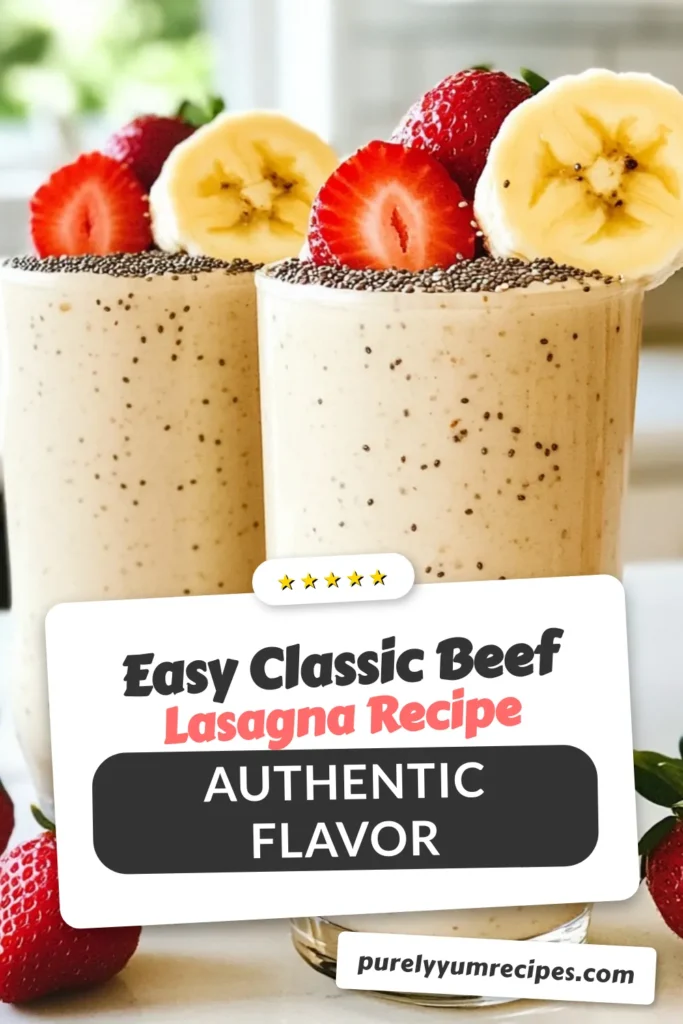 Discover the deliciousness of a Berry Banana Oat Smoothie with this easy recipe! Packed with fresh strawberries, ripe bananas, and wholesome rolled oats, this Healthy Berry Smoothie Recipe is perfect for breakfast or a snack. Blend it up with almond milk and optional chia seeds for a nutritious Chia Seed Smoothie. Quick to make in just 5 minutes, this Easy Banana Oat Smoothie is a must-try! Save this recipe now! #SmoothieRecipe #HealthyLiving #BerrySmoothie #BreakfastIdeas