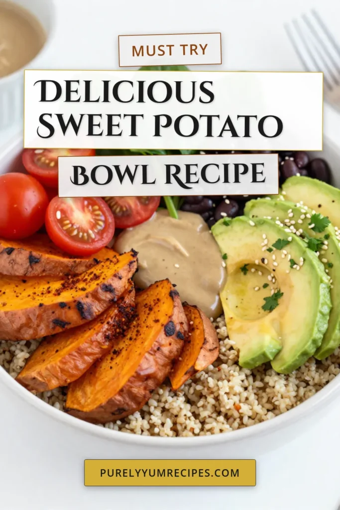 Discover the deliciousness of a Sweet Potato Quinoa Bowl with this easy Vegan Buddha Bowl Recipe! Packed with nutrition, this Healthy Quinoa Recipe features roasted sweet potatoes, black beans, fresh veggies, and a creamy tahini sauce for Buddha bowls that will delight your taste buds. Perfect for meal prep or a quick dinner! Save this recipe for a nourishing and flavorful meal today! #SweetPotatoQuinoaBowl #HealthyRecipes #VeganBuddhaBowl #TahiniSauce