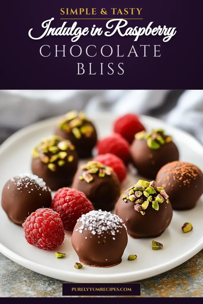Indulge in the finest dark chocolate raspberry truffles with this gourmet truffle recipe that is perfect for any occasion. These homemade chocolate truffles are an easy truffle dessert that will impress your guests. With rich dark chocolate and fresh raspberries, these chocolate raspberry treats are a delightful combination. Save and try this luscious recipe today! #TruffleRecipe #ChocolateLovers #DessertIdeas #HomemadeTreats