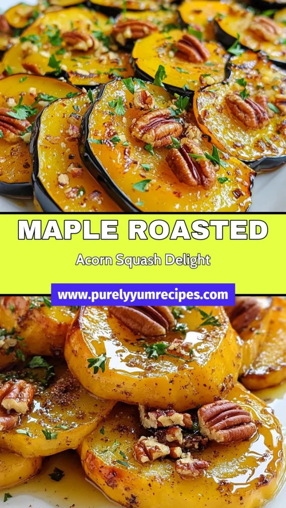 Discover the deliciousness of Maple Roasted Acorn Squash Slices, a perfect addition to your fall meals. This roasted acorn squash recipe is infused with a sweet maple syrup glaze that makes for a healthy side dish anyone will love. In just 45 minutes, you’ll have a mouthwatering acorn squash side dish that’s both nutritious and irresistible. Don’t miss out on this autumn delight! Try it today! #MapleRoastedAcornSquash #HealthyFallRecipes #AcornSquashRecipe #MapleSyrupGlaze