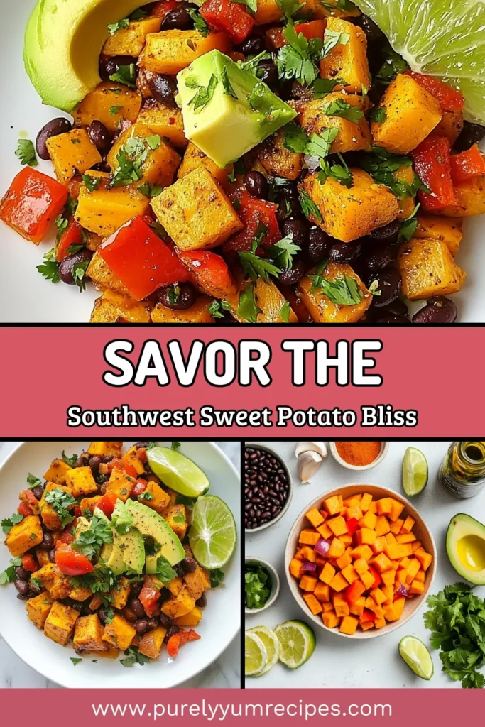 Discover the deliciousness of this Southwest sweet potato recipe with our vegan sweet potato skillet! Packed with black beans, bell peppers, and spices, this quick sweet potato dinner is not only colorful but also a healthy southwest dish everyone will enjoy. Perfect for busy weeknights, it's a satisfying black bean skillet meal ready in just 30 minutes. Try it tonight and elevate your dinner game! Don’t forget to save this recipe! #VeganRecipes #HealthyEating #SweetPotatoSkillet #QuickDinner