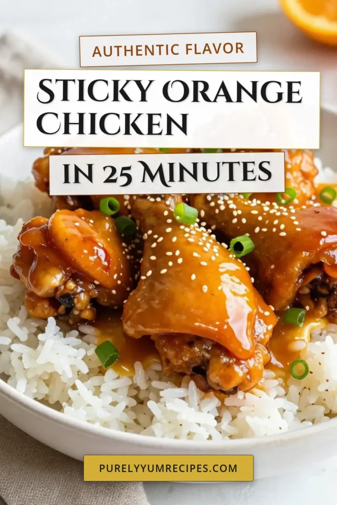 Discover this mouthwatering Sticky Orange Chicken recipe that elevates your dinner game! With juicy chicken thighs glazed in a tangy orange sauce enhanced by honey, it’s the perfect blend of sweet and savory. This easy orange chicken is a must-try for fans of Asian chicken recipes. Whip it up in just 25 minutes and serve over rice for a delightful meal. Save this sticky chicken thighs recipe for your next family dinner! #StickyOrangeChicken #AsianRecipes #EasyDinner #ChickenThighs