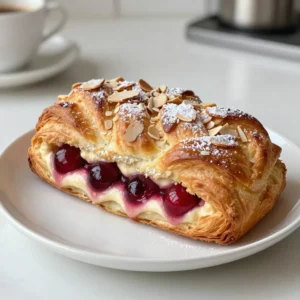 Cherry Almond Danish Braid Tasty Homemade Delight