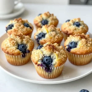 For these tasty muffins, you will need: - 2 cups all-purpose flour - 1 cup granulated sugar - 1 tablespoon baking powder - &frac12; teaspoon baking soda - &frac12; teaspoon salt - &frac34; cup buttermilk (or milk with a splash of vinegar) - &frac12; cup unsalted butter, melted and slightly cooled - 2 large eggs - Zest of 1 lemon - 1 teaspoon vanilla extract - 1 &frac12; cups fresh blueberries These ingredients blend perfectly. The flour gives structure. The sugar adds sweetness. The buttermilk keeps the muffins moist. Fresh blueberries burst with flavor in every bite. Lemon zest brightens the taste, making it refreshing. To make the crumb topping, gather: - &frac12; cup all-purpose flour - ⅓ cup brown sugar, packed - &frac14; cup unsalted butter, softened - &frac12; teaspoon ground cinnamon This crumb topping adds a crunchy layer. The brown sugar gives it a rich flavor. The cinnamon warms it up, making every muffin special. If you want to make changes, here are some options: - For a vegan version, swap eggs for flax eggs or applesauce. - Use almond milk or soy milk for a dairy-free option. - You can replace buttermilk with any plant-based milk mixed with vinegar. These substitutions keep the muffins yummy while fitting your diet. Don't hesitate to get creative! {{ingredient_image_2}} First, preheat your oven to 375&deg;F (190&deg;C). Line a muffin tin with paper liners or grease each cup. This step helps with easy removal later. In a large bowl, mix the flour, sugar, baking powder, baking soda, and salt. Use a whisk to blend these dry ingredients well. In another bowl, whisk the buttermilk, melted butter, eggs, lemon zest, and vanilla extract until smooth. This mixture should be creamy. Pour the wet ingredients into the dry mix. Use a spatula to fold them together gently. Do not overmix; it&rsquo;s okay if some lumps remain. Next, carefully fold in the fresh blueberries. This keeps them whole and juicy. To make the crumb topping, grab a small bowl. Combine flour, brown sugar, softened butter, and cinnamon. Use a fork or your fingers to mix until the blend is crumbly. This topping adds a nice crunch to your muffins. Set it aside while you finish the batter. Now, divide the muffin batter evenly in the prepared cups. Fill each cup about two-thirds full. Generously sprinkle the crumb topping over the batter in each cup. This gives a delicious texture. Bake in your preheated oven for 18-20 minutes. To check if they are done, insert a toothpick into the center. If it comes out clean, they are ready. Let the muffins cool in the pan for about 5 minutes. Then, transfer them to a wire rack to cool completely. To get soft and fluffy muffins, follow a few key steps. First, measure your flour correctly. Use a spoon to scoop it into your measuring cup, then level it off. Avoid packing the flour, as this can lead to dense muffins. Next, mix the wet and dry ingredients gently. Overmixing can make your muffins tough. Leave a few lumps in the batter for the best rise. Lastly, let the muffins cool slightly before eating. This time helps set their texture. One common mistake is using cold ingredients. Always bring your eggs and buttermilk to room temperature. Cold ingredients can lead to uneven baking. Another mistake is not using enough blueberries. Aim for 1 &frac12; cups for a burst of flavor in every bite. Also, be careful not to overbake. Check your muffins at the 18-minute mark. If a toothpick comes out clean, they are ready. Overbaking can dry them out. You can amp up the taste of your muffins with fun add-ins. Consider mixing in a handful of chopped nuts, like walnuts or pecans, for crunch. Adding spices, like nutmeg or cardamom, can also bring warmth to the flavor. For a zesty twist, try stirring in a tablespoon of poppy seeds or chia seeds. These additions not only enhance taste but also add texture. Feel free to get creative and make these muffins your own! Pro Tips Use Fresh Blueberries: For the best flavor and moisture, opt for fresh blueberries instead of frozen ones. If using frozen, do not thaw them to prevent the batter from turning blue. Check Oven Temperature: Ensure your oven is properly calibrated, as baking times can vary. Use an oven thermometer for accuracy to achieve perfectly baked muffins. Don&rsquo;t Overmix: To keep your muffins light and fluffy, mix the wet and dry ingredients just until combined. Overmixing can result in dense muffins. Add Extra Zest: For a more intense lemon flavor, feel free to add a bit more lemon zest into the batter. It enhances the overall taste and aroma. {{image_4}} You can switch up the fruit in these muffins. Raspberries add a nice tartness. Mixed berries bring a colorful twist. You can also try strawberries or blackberries. Each fruit will change the taste a bit. Feel free to mix and match. Just keep the amount of fruit the same. If you need a gluten-free option, use a gluten-free flour blend. Make sure it has a good mix of ingredients. I recommend a blend with xanthan gum for better texture. You may also need to adjust the liquid. Start with a bit less buttermilk and add more if the batter is too thick. Want bite-sized treats? Make mini muffins instead! Simply fill a mini muffin tin with the batter. Bake for about 12-15 minutes. You&rsquo;ll have perfect little muffins for snacks or parties. Plus, they are great for kids! Just remember to check them often so they don&rsquo;t overbake. To keep your blueberry lemon crumb muffins fresh, place them in an airtight container. This helps lock in moisture and flavor. Use parchment paper between layers to prevent sticking. Store them at room temperature for short-term use. If you want to keep them longer, the fridge is a good option. But note, the fridge may dry them out a bit. Freezing muffins is easy. Wrap each muffin tightly in plastic wrap, then place them in a freezer bag. This keeps them fresh for up to three months. When you're ready to enjoy them, simply take one out and let it thaw at room temperature. For a warm treat, pop it in the microwave for about 15-20 seconds. You can also reheat them in the oven at 350&deg;F (175&deg;C) for about 10 minutes. Homemade blueberry lemon crumb muffins last about 2-3 days at room temperature. If stored in the fridge, they can last up to a week. Freezing extends their shelf life to about three months. Always check for any signs of mold or off-smell before eating. Enjoy these delightful muffins while they're fresh for the best taste! Yes, you can use frozen blueberries! They work well in muffins. Just toss them in flour before adding them to the batter. This helps keep the berries from sinking. Remember, frozen blueberries may make the batter cooler. Bake them a bit longer if needed. If you don&rsquo;t have buttermilk, mix regular milk with vinegar. Use &frac34; cup of milk and add a splash of vinegar. Let it sit for five minutes to thicken. This will give your muffins a nice tang. You can also use plain yogurt as a good option too. Check your muffins after 18 minutes. Insert a toothpick in the center. If it comes out clean, they are ready! If the toothpick has wet batter, bake a few more minutes. The tops should be golden brown and spring back when touched. Yes, you can make the batter ahead! Cover it tightly and refrigerate for up to 24 hours. When ready to bake, stir the batter gently. If it seems thick, add a splash of milk. This way, you can enjoy fresh muffins any time! We explored how to make delicious blueberry lemon crumb muffins. We discussed the key ingredients, including substitutes for special diets. You learned step-by-step how to prepare, bake, and cool them for the best results. I shared tips for texture, common mistakes, and flavor boosts you can try. You also discovered fun variations and the best storage practices to keep your muffins fresh. With easy methods and tasty variations, you can make muffins that everyone loves. Dive in and enjoy your baking adventure!