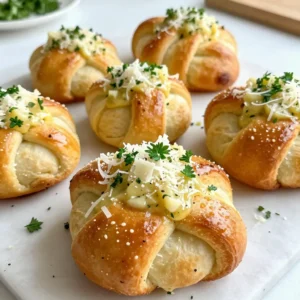 - 1 pound pizza dough - 4 tablespoons unsalted butter - 4 cloves garlic - 1 teaspoon dried oregano - 1 teaspoon dried parsley - &frac12; teaspoon salt - &frac14; teaspoon black pepper - Grated Parmesan cheese (for topping, optional) - Fresh parsley, chopped (for garnish, optional) To make buttery garlic knots, you need just a few simple items. First, you&rsquo;ll want one pound of pizza dough. You can use store-bought dough or make your own for extra flavor. Next, grab four tablespoons of unsalted butter. This will give your knots that rich, buttery taste. You also need four cloves of garlic. Garlic adds a robust flavor that makes these knots special. Don't forget about dried herbs. You will need one teaspoon each of oregano and parsley for extra depth. Salt and black pepper will help enhance the overall flavor. For an optional touch, consider grated Parmesan cheese. It adds a nice savory layer on top of the knots. You can also use fresh parsley, chopped, for a pop of color and freshness when serving. Having these ingredients ready will help you create a delicious comfort food that everyone will love. {{ingredient_image_2}} 1. Preheat your oven to 400&deg;F (200&deg;C). This helps the knots bake evenly. 2. Prepare a baking sheet by lining it with parchment paper. This keeps the knots from sticking. 3. Cut the pizza dough into 12 equal pieces. Each piece should be about the same size. 4. Roll each piece into a long rope. Aim for a length of about 6-8 inches. 5. Tie each rope into a knot, making sure to tuck the ends underneath. This keeps them nice and neat. 6. Arrange the knots on the baking sheet. Leave some space between each one for rising. 1. In a small bowl, mix 4 tablespoons of melted butter with 4 minced garlic cloves. 2. Add 1 teaspoon of dried oregano, 1 teaspoon of dried parsley, &frac12; teaspoon of salt, and &frac14; teaspoon of black pepper. 3. Whisk the mixture until it is smooth and fragrant. This will coat the knots. 1. Use a pastry brush to coat each knot with the garlic butter mixture. Make sure to spread some garlic on each knot. 2. Place the baking sheet in the oven and bake for 12-15 minutes. Watch for a golden brown color. 3. When baked, remove the knots from the oven. Brush them again with any leftover garlic butter. 4. Optional: Sprinkle grated Parmesan cheese on top while warm. 5. Let the knots cool for a few minutes. Garnish with freshly chopped parsley for a touch of color. Getting the dough right is key. Use good quality pizza dough. If making it at home, knead it well until smooth. The dough should feel soft but not sticky. If it sticks, add a bit of flour. Let it rest for a bit before shaping. This helps the gluten relax, making it easier to tie knots. For baking, preheat your oven to 400&deg;F (200&deg;C). A hot oven helps the knots rise well. If your oven runs cool, they may bake unevenly. Keep an eye on the knots while baking. Look for a nice golden brown color and a puffed-up shape. Want more garlic? Feel free to add extra minced garlic. It boosts the flavor a lot. You can also mix in fresh herbs like rosemary or thyme for a twist. To achieve that perfect golden color, brush the knots with the garlic butter before baking. For an extra touch, brush them again right after they come out. This keeps them moist and boosts flavor. If you like cheese, sprinkle some grated Parmesan on top while they are hot. It melts beautifully and adds a rich taste. Pro Tips Use Fresh Garlic: Freshly minced garlic will enhance the flavor of the knots significantly compared to pre-minced varieties. Don&rsquo;t Overbake: Keep an eye on the knots towards the end of the baking time to avoid them becoming too hard or dry; they should be golden and fluffy. Experiment with Herbs: Feel free to add other herbs such as thyme or rosemary to the garlic butter for a unique flavor profile. Serve Immediately: These knots are best enjoyed warm, so serve them right out of the oven for the ultimate experience! {{image_4}} You can elevate your buttery garlic knots with fun twists. Here are a couple of ideas: - Cheese-stuffed garlic knots: To make these, take your pizza dough and flatten it a bit. Place a small piece of cheese, like mozzarella or cheddar, in the center. Fold the dough over the cheese and then tie it into a knot. As it bakes, the cheese melts inside, making each bite a gooey delight. - Spinach and feta variations: Mix fresh spinach with crumbled feta cheese. Place a spoonful of this mix inside the dough before tying it into knots. This adds a healthy spin and a burst of flavor that pairs well with garlic. Dipping sauces make these knots even better. Here are some great options: - Best dips to pair with garlic knots: Marinara sauce is a classic choice. But you can also try garlic butter, ranch dressing, or even a spicy aioli. Each dip adds a new layer of taste that complements the knots. - Homemade marinara sauce recipe: To make a simple marinara, use these ingredients: - 1 can (28 ounces) crushed tomatoes - 2 cloves garlic, minced - 1 tablespoon olive oil - 1 teaspoon dried oregano - Salt and pepper to taste In a pan, heat olive oil over medium heat. Add garlic and cook until fragrant. Then, add crushed tomatoes and oregano. Simmer for about 15 minutes. Season with salt and pepper. This sauce is fresh, tasty, and perfect for dipping! To keep your garlic knots fresh, store them in an airtight container. This helps prevent them from drying out. Place the container in the fridge, and they will stay good for up to three days. If you want to enjoy them later, follow these steps for reheating. 1. Preheat your oven to 350&deg;F (175&deg;C). 2. Spread the knots on a baking sheet. 3. Bake for about 5-7 minutes. This warms them up and keeps them soft. You can brush a little melted butter on top for extra flavor. Freezing is a great way to save extra garlic knots. To do this, let them cool completely first. Then, wrap each knot tightly in plastic wrap. Place them in a freezer-safe bag, and they will last for up to three months. When you&rsquo;re ready to eat them, pull out the number you want. Thaw the knots in the fridge overnight. For reheating, use the same method as above. You can also microwave them for about 30 seconds if you&rsquo;re in a hurry, but baking gives better results. How can I make garlic knots without pizza dough? You can use bread dough instead. Roll it out and cut it into pieces. Twist each piece into a knot. You can also make a simple dough with flour, water, yeast, and salt. Can I use frozen dough for this recipe? Yes, frozen dough works great! Just thaw it in the fridge overnight. When ready, roll it out and shape it into knots as you would with fresh dough. What can I serve with garlic knots besides marinara? Garlic knots pair well with many dips. Try ranch dressing, garlic aioli, or pesto. They also taste great alongside soups or salads. Buttery garlic knots are simple to make and taste great. You learned the key ingredients, preparation steps, and baking tips to perfect them. Exploring variations and how to store leftovers keeps these knots fresh and tasty. Remember, you can get creative with flavors and dips. Enjoy making these delicious treats for yourself and others. Happy cooking!